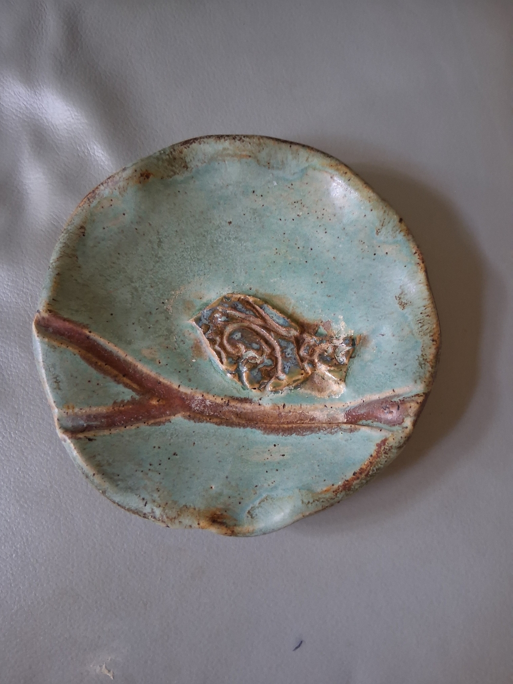 Etta B Pottery Handmade Bird Trinket Dish